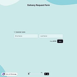 Delivery Request Form