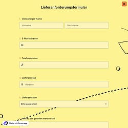 Lieferanforderungsformular