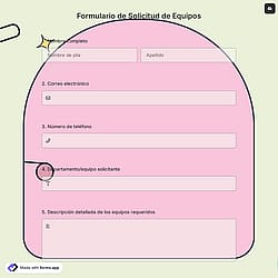Formulario de Solicitud de Equipos