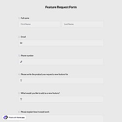 Feature Request Form