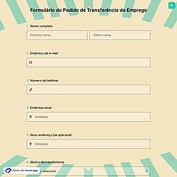 Formulário de Pedido de Transferência de Emprego