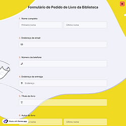 Formulário de Pedido de Livro da Biblioteca