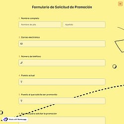 Formulario de Solicitud de Promoción