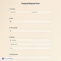 Proposal Request Form