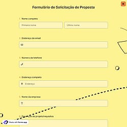 Formulário de Solicitação de Proposta