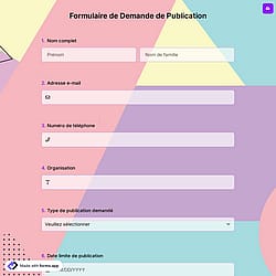 Formulaire de Demande de Publication