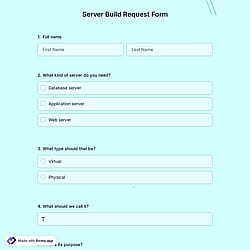 Server Build Request Form