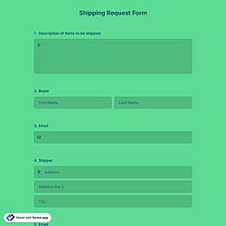 Shipping Request Form