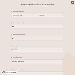 Formulario de Solicitud de Tutoría