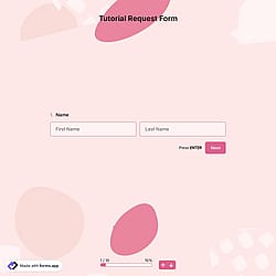 Tutorial Request Form
