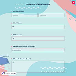 Tutorial-Anfrageformular