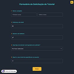 Formulário de Solicitação de Tutorial