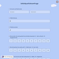 Schlafqualitätsumfrage