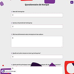 Questionnaire de branding