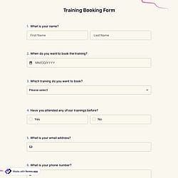 Training Booking Form