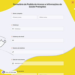Formulário de Pedido de Acesso a Informações de Saúde Protegidas
