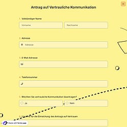 Antrag auf Vertrauliche Kommunikation