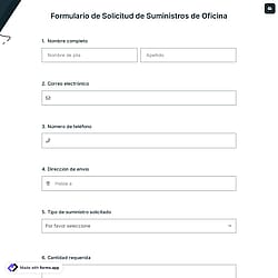 Formulario de Solicitud de Suministros de Oficina