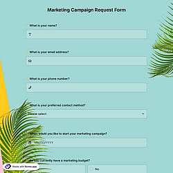 Marketing Campaign Request Form