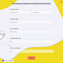 Formulário de Endereço de Reencaminhamento