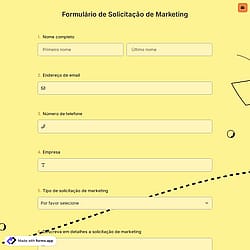 Formulário de Solicitação de Marketing