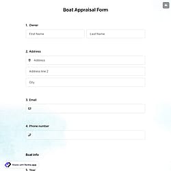 Boat Appraisal Form