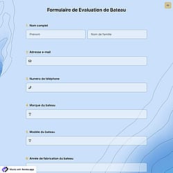 Formulaire de Evaluation de Bateau