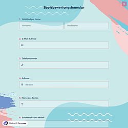 Bootsbewertungsformular