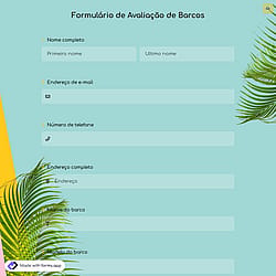 Formulário de Avaliação de Barcos