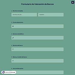 Formulario de Valoración de Barcos