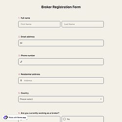 Broker Registration Form