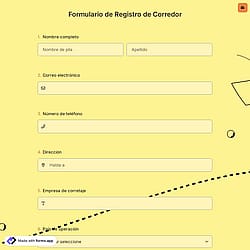 Formulario de Registro de Corredor