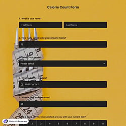 Calorie Count Form