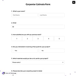 Carpenter Estimate Form