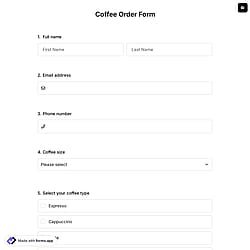Coffee Order Form