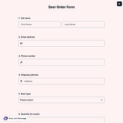 Beer Order Form