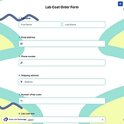 Lab Coat Order Form