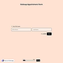 Makeup Appointment Form