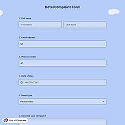 Hotel Complaint Form