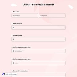 Dermal Filler Consultation Form