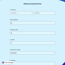 Wellness Contact Form