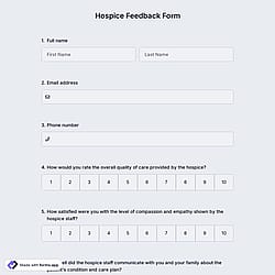 Hospice Feedback Form