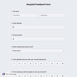 Hospital Feedback Form