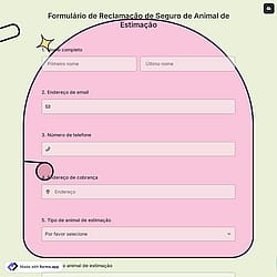 Formulário de Reclamação de Seguro de Animal de Estimação