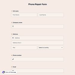 Phone Repair Form