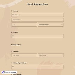 Repair Request Form