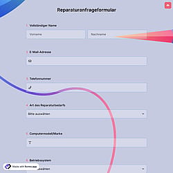 Reparaturanfrageformular