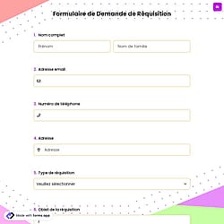 Formulaire de Demande de Réquisition