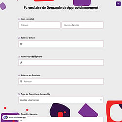 Formulaire de Demande de Approvisionnement