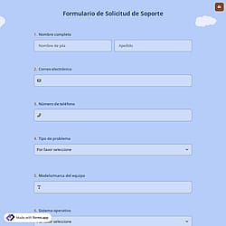 Formulario de Solicitud de Soporte